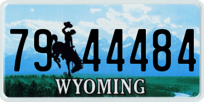 WY license plate 7944484