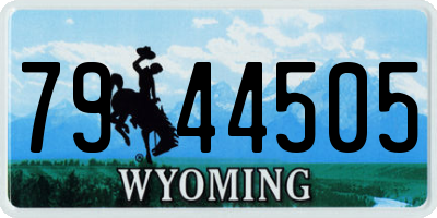 WY license plate 7944505