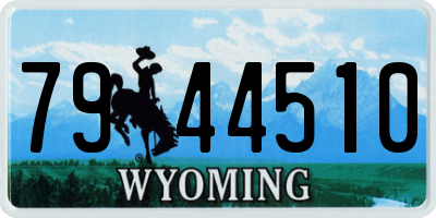 WY license plate 7944510