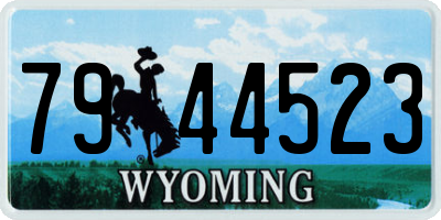 WY license plate 7944523