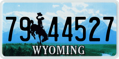 WY license plate 7944527