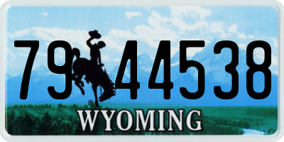 WY license plate 7944538