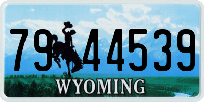 WY license plate 7944539