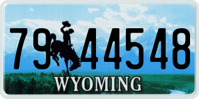 WY license plate 7944548