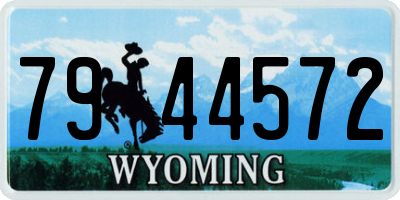 WY license plate 7944572