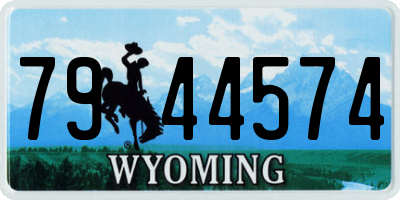 WY license plate 7944574