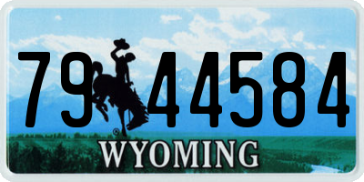 WY license plate 7944584