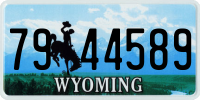 WY license plate 7944589