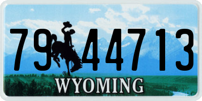 WY license plate 7944713