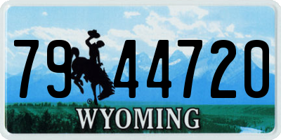 WY license plate 7944720