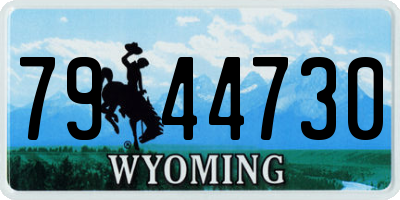 WY license plate 7944730
