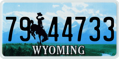 WY license plate 7944733