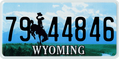 WY license plate 7944846