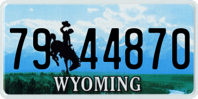 WY license plate 7944870