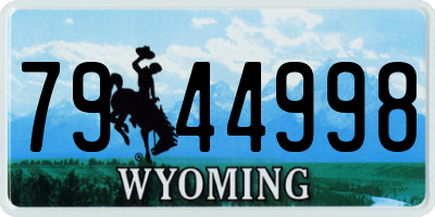 WY license plate 7944998