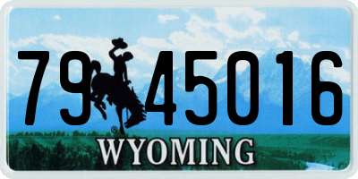 WY license plate 7945016