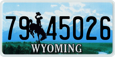 WY license plate 7945026