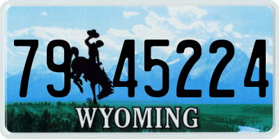 WY license plate 7945224