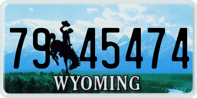 WY license plate 7945474