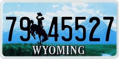 WY license plate 7945527