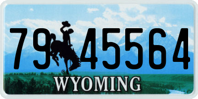 WY license plate 7945564