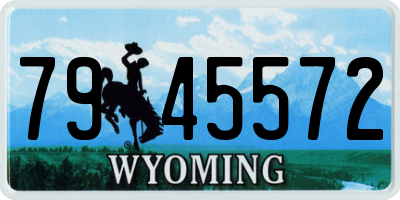 WY license plate 7945572