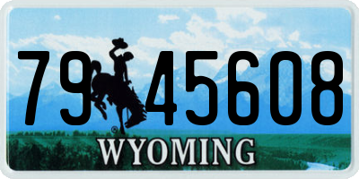 WY license plate 7945608
