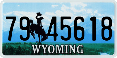 WY license plate 7945618