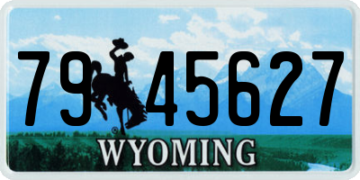 WY license plate 7945627