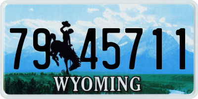 WY license plate 7945711