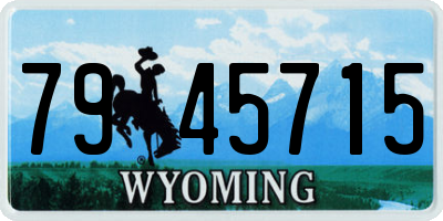 WY license plate 7945715