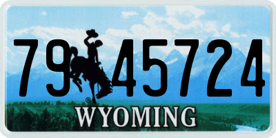WY license plate 7945724