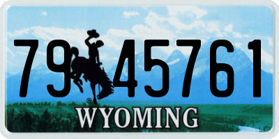 WY license plate 7945761