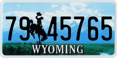 WY license plate 7945765