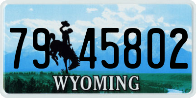 WY license plate 7945802