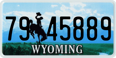 WY license plate 7945889