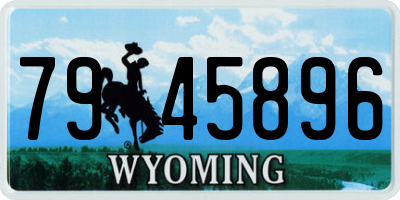 WY license plate 7945896
