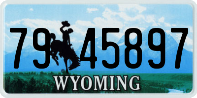 WY license plate 7945897