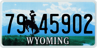 WY license plate 7945902