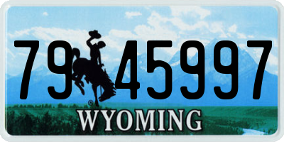 WY license plate 7945997