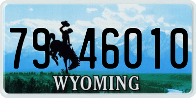 WY license plate 7946010