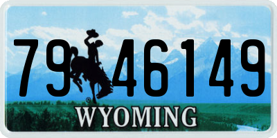 WY license plate 7946149