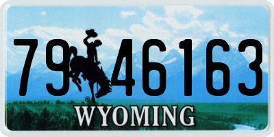 WY license plate 7946163