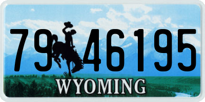 WY license plate 7946195