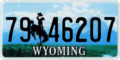 WY license plate 7946207