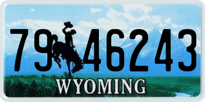 WY license plate 7946243
