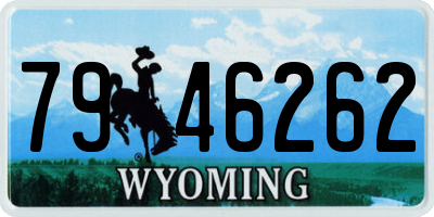 WY license plate 7946262