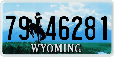WY license plate 7946281