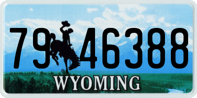 WY license plate 7946388