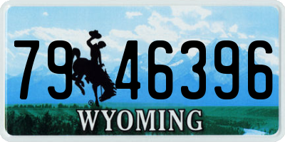 WY license plate 7946396
